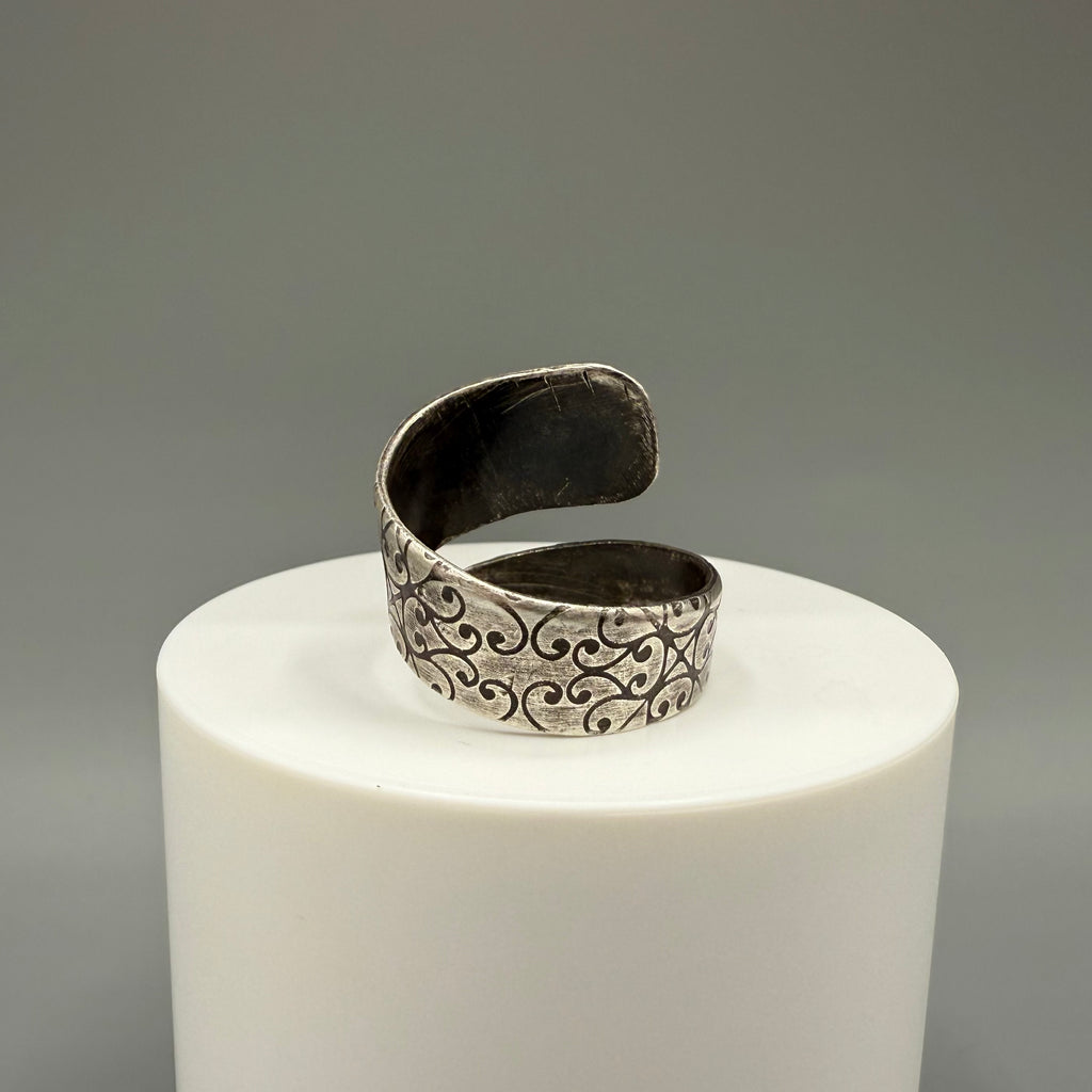 Black Opal Sterling Silver Ring