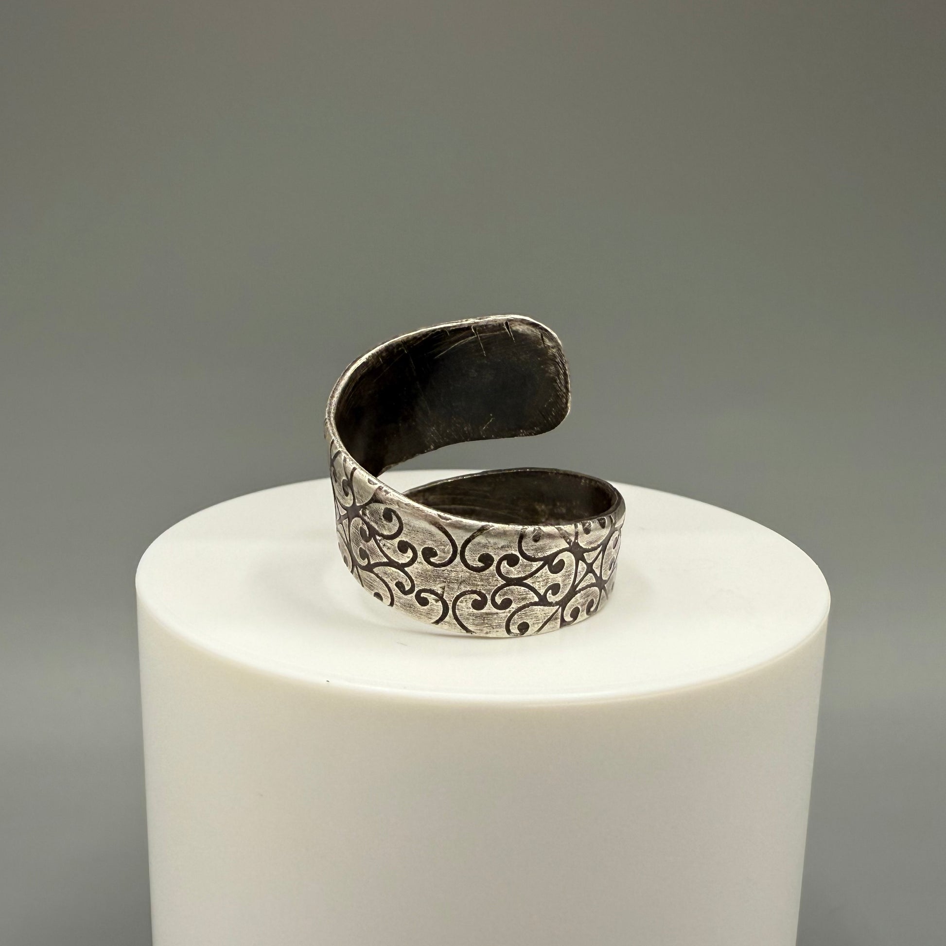 Black Opal Sterling Silver Ring