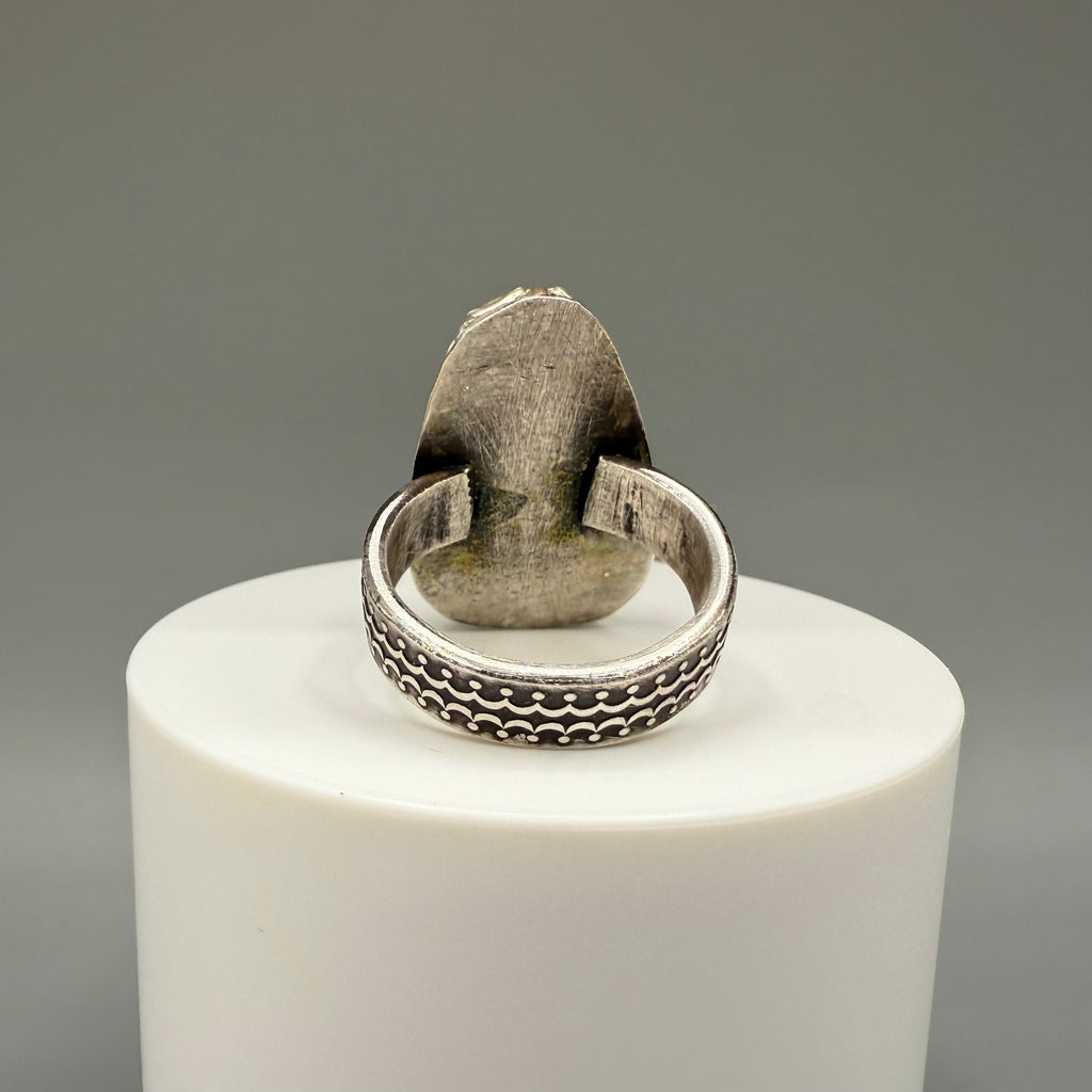 Tiger Iron Sterling Silver Ring