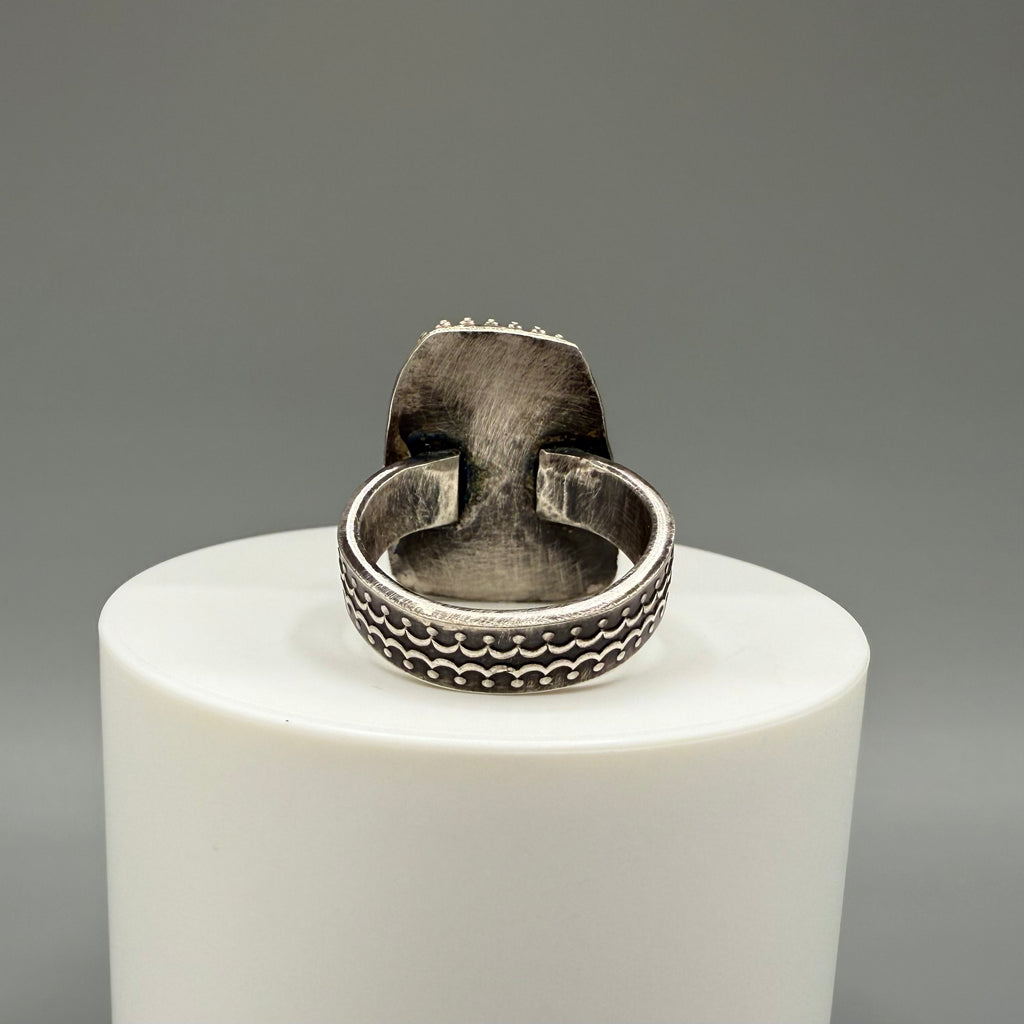 Rough Chrysocolla Sterling Silver Ring