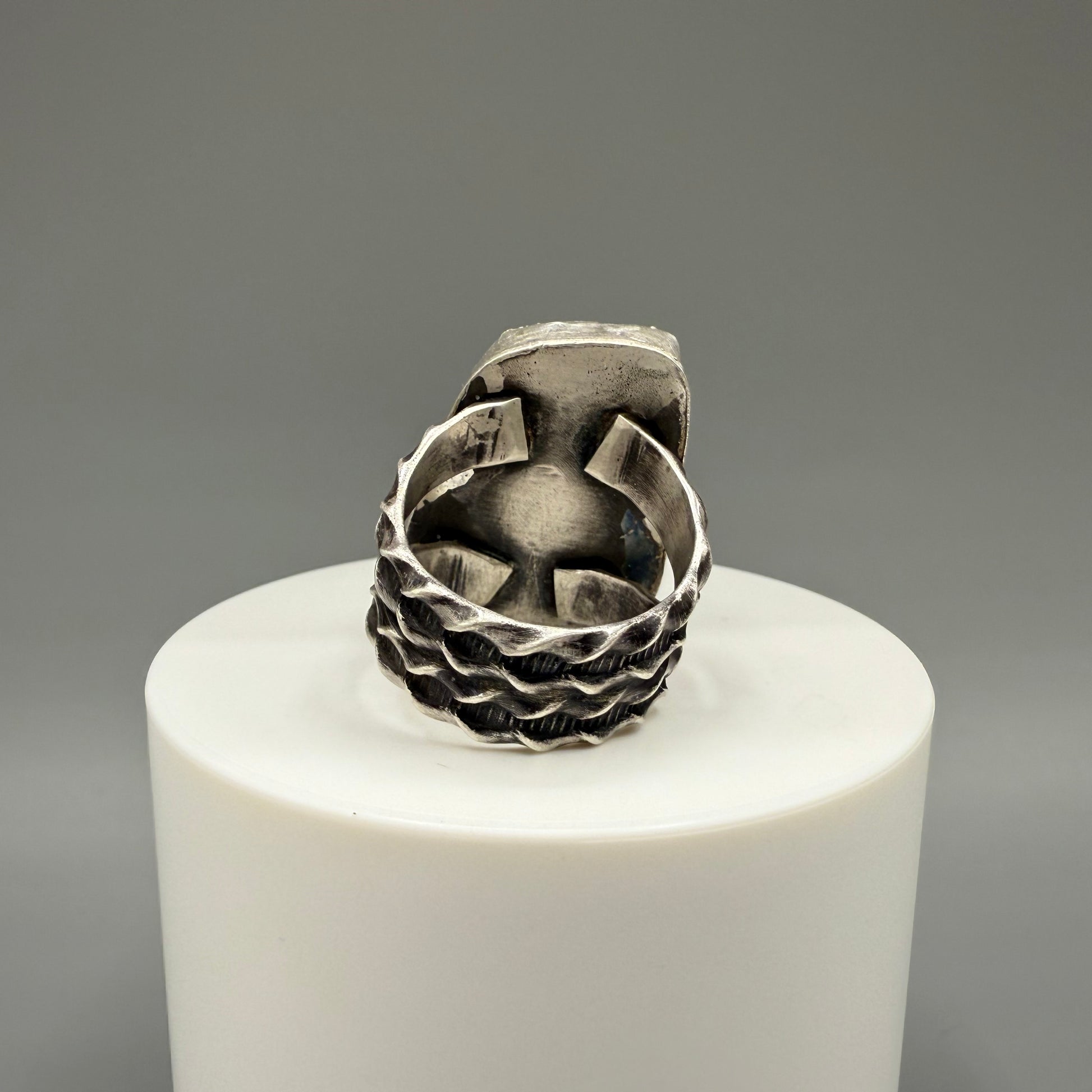 Tiger Iron Sterling Silver Ring