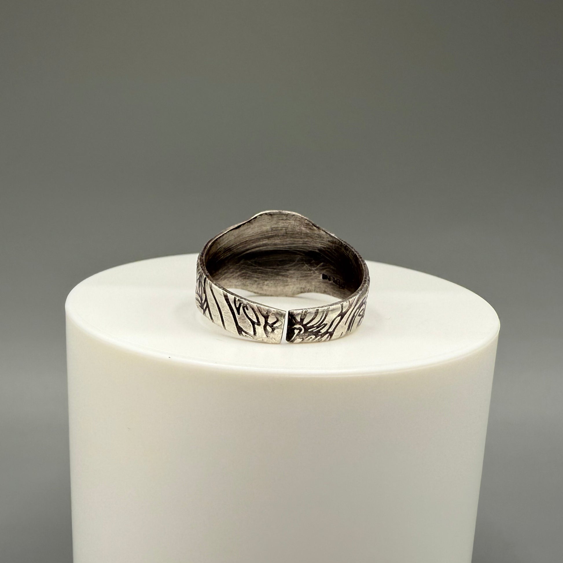 Rose Cut Amethyst Sterling Silver Ring