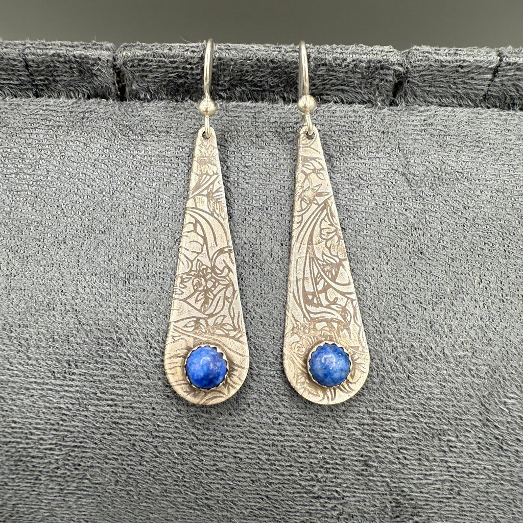 Denim Lapis Sterling Silver Earrings