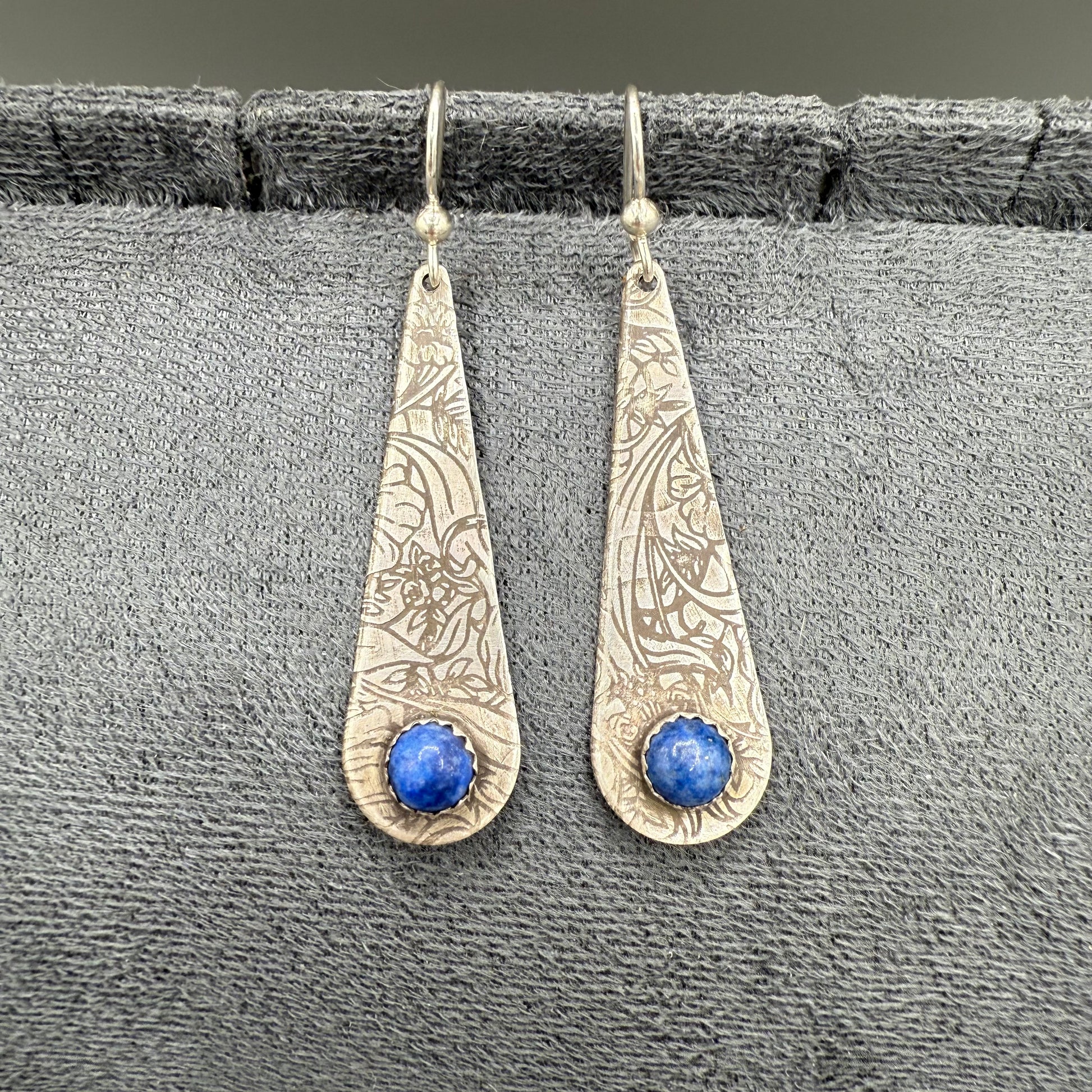 Denim Lapis Sterling Silver Earrings
