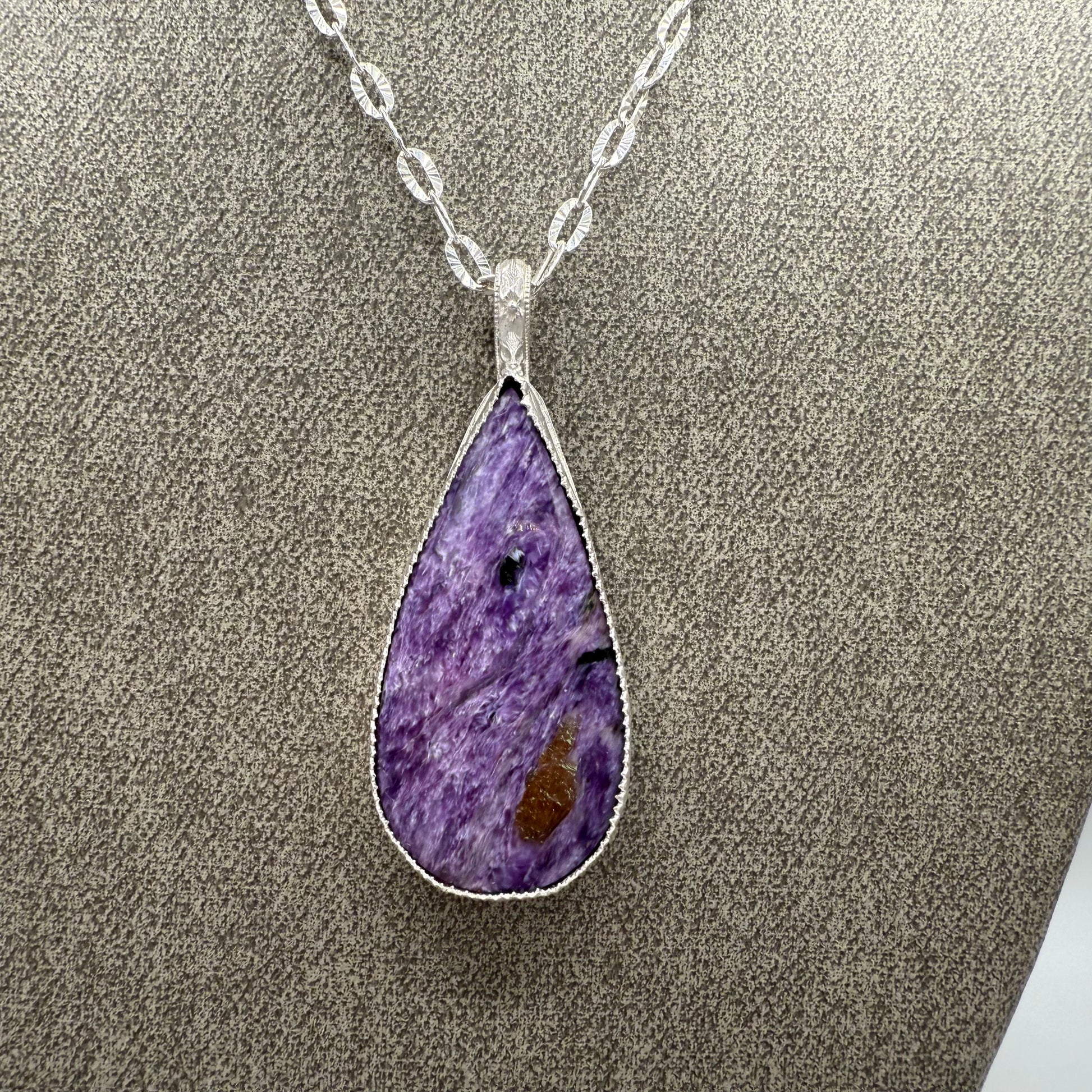 Charoite Sterling Silver Necklace