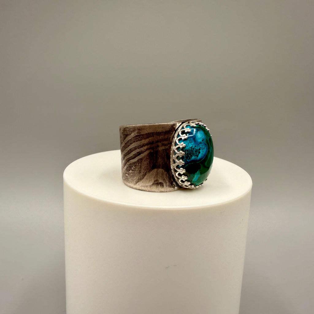 Chrysocolla Sterling Silver Ring