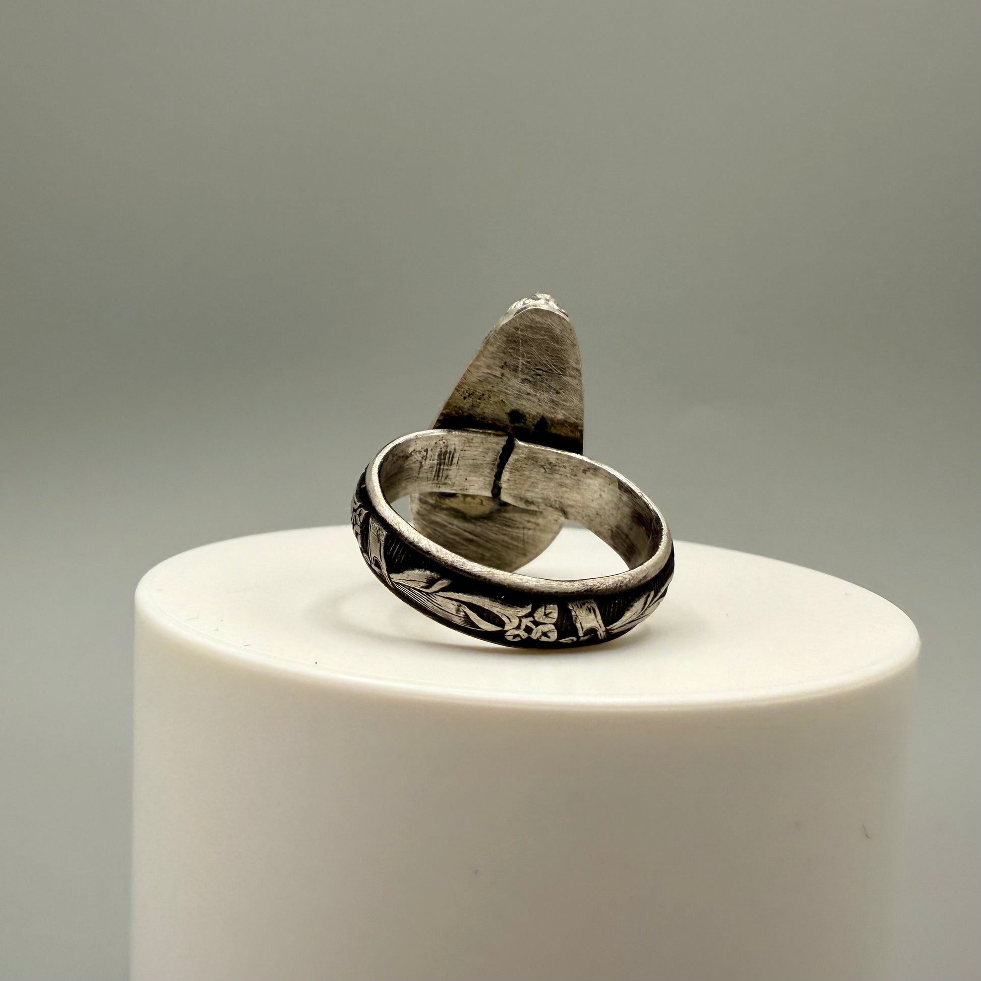 Faceted Labradorite Sterling Silver Ring