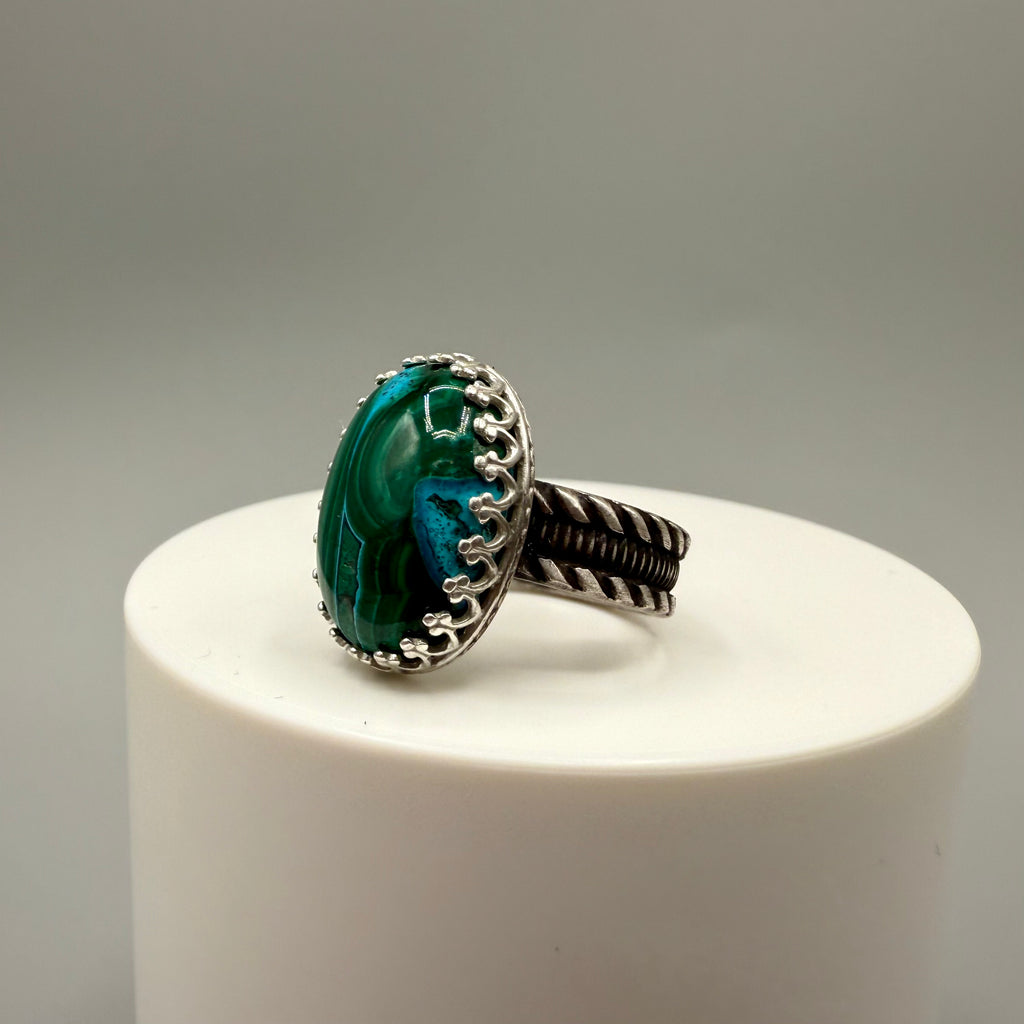 Chrysocolla Sterling Silver Ring