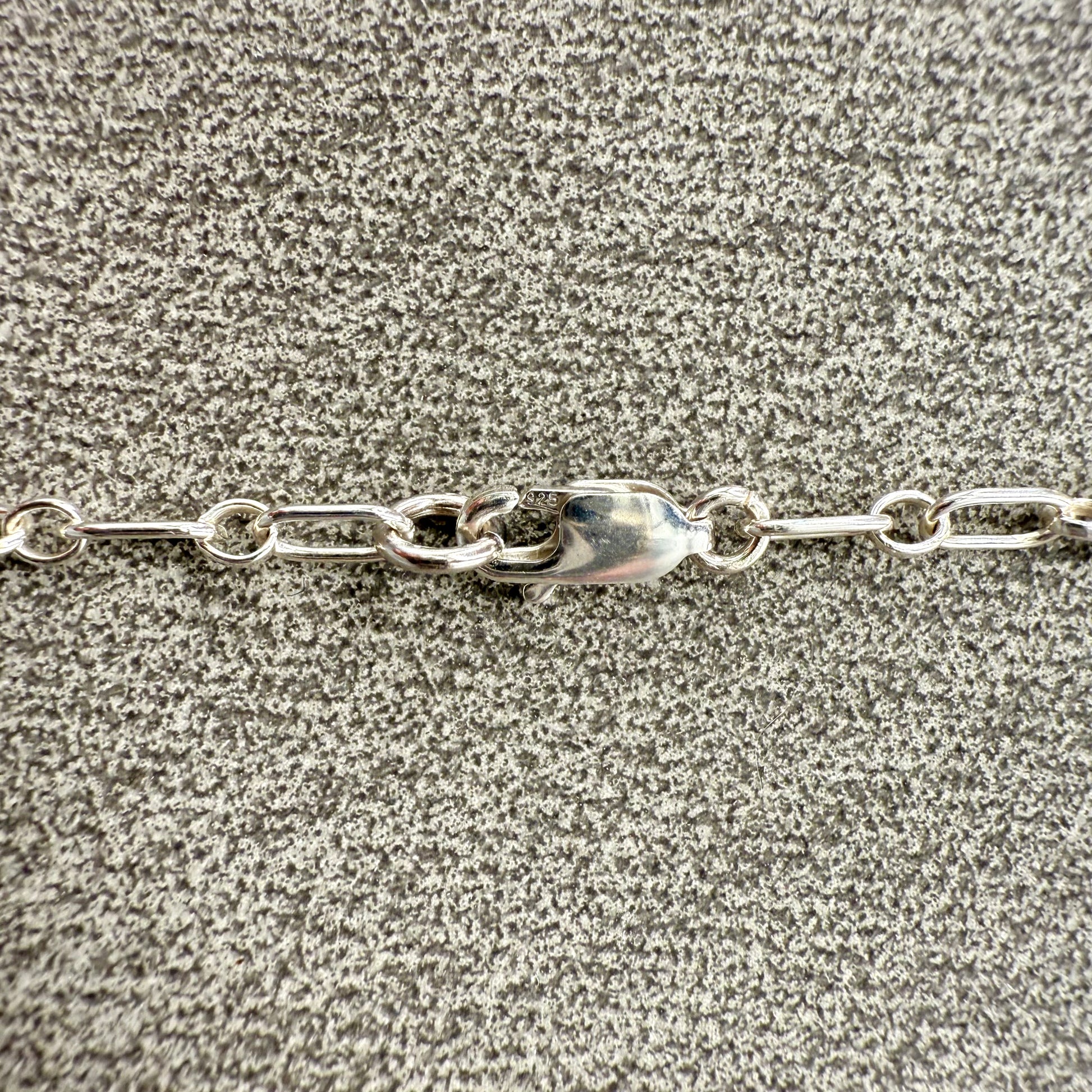 Blue Dyed Agate Chainmaille Sterling Silver Necklace