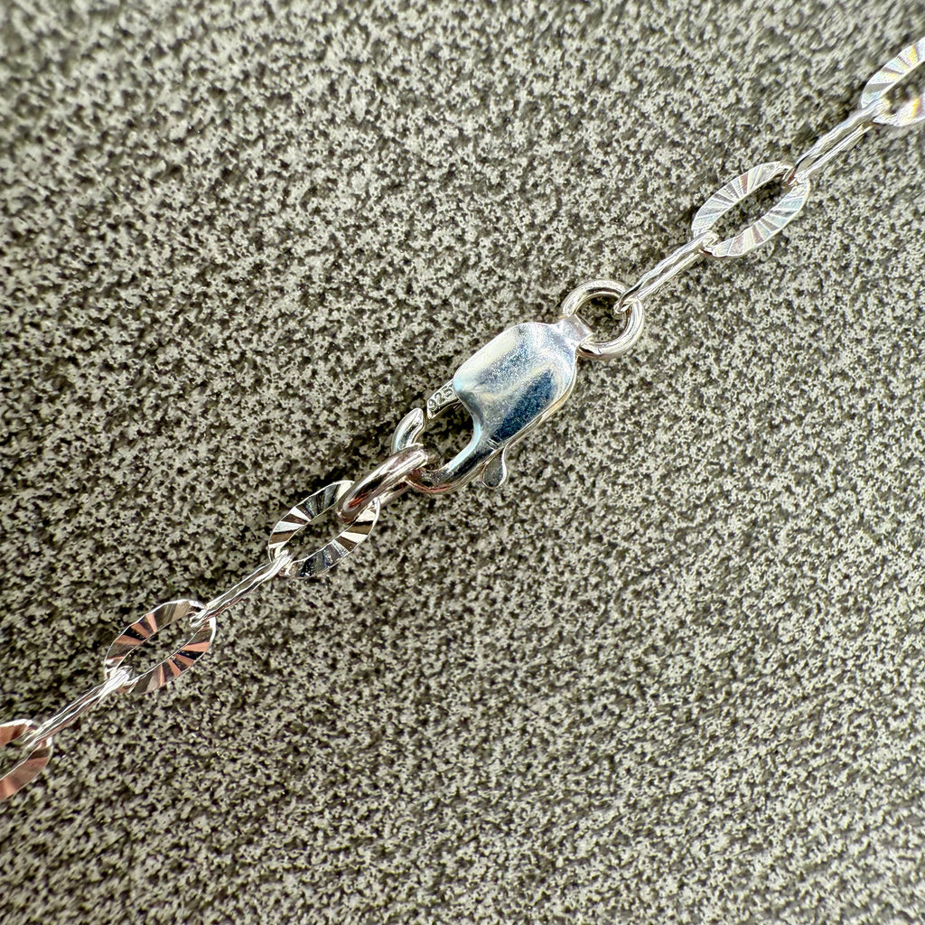 Green Dyed Agate Chainmaille Sterling Silver Necklace