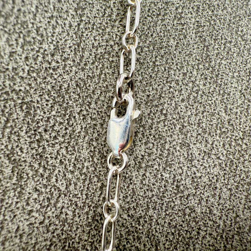 Brecciated Jasper Chainmaille Sterling Silver Necklace