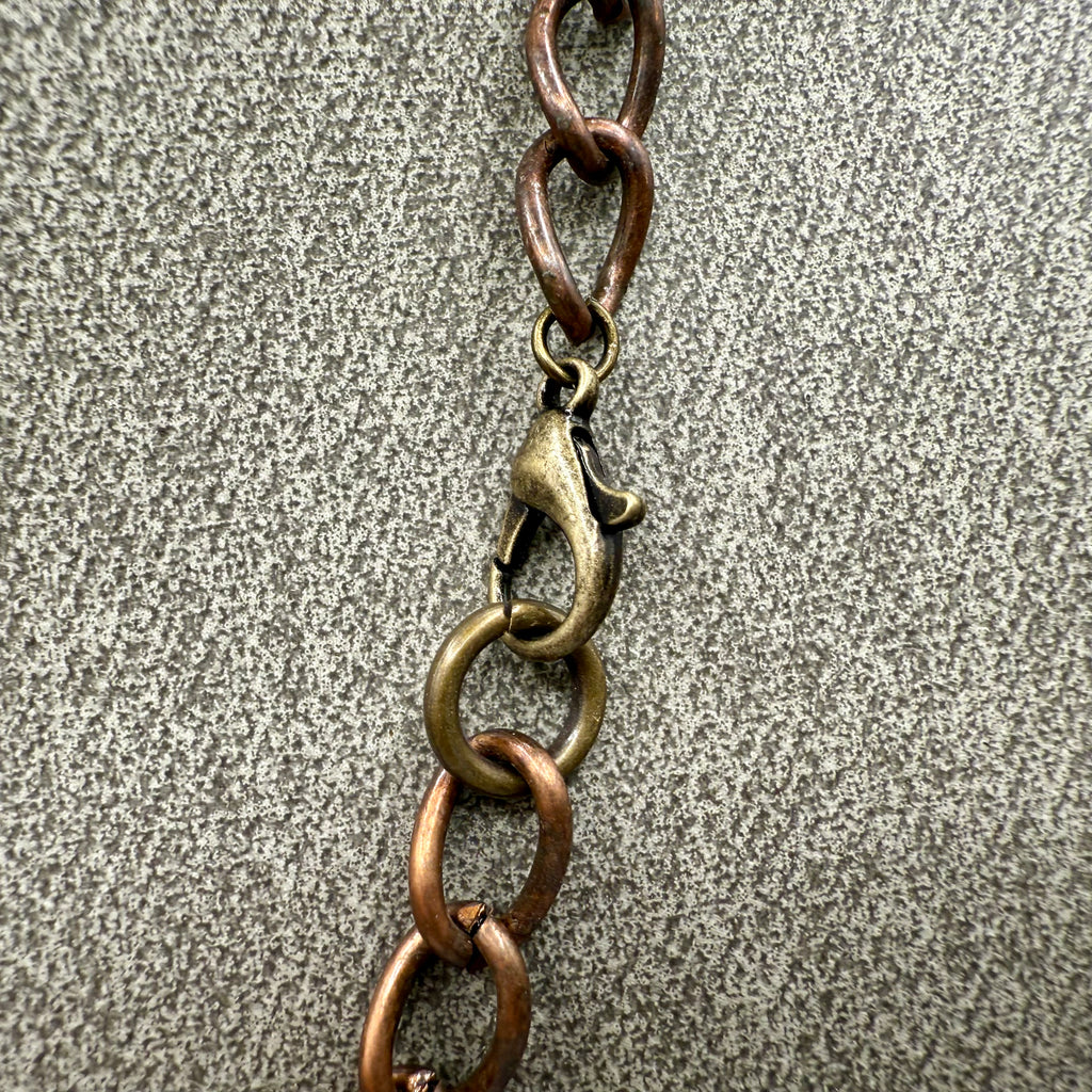 Enameled Copper Necklace and Earring Set