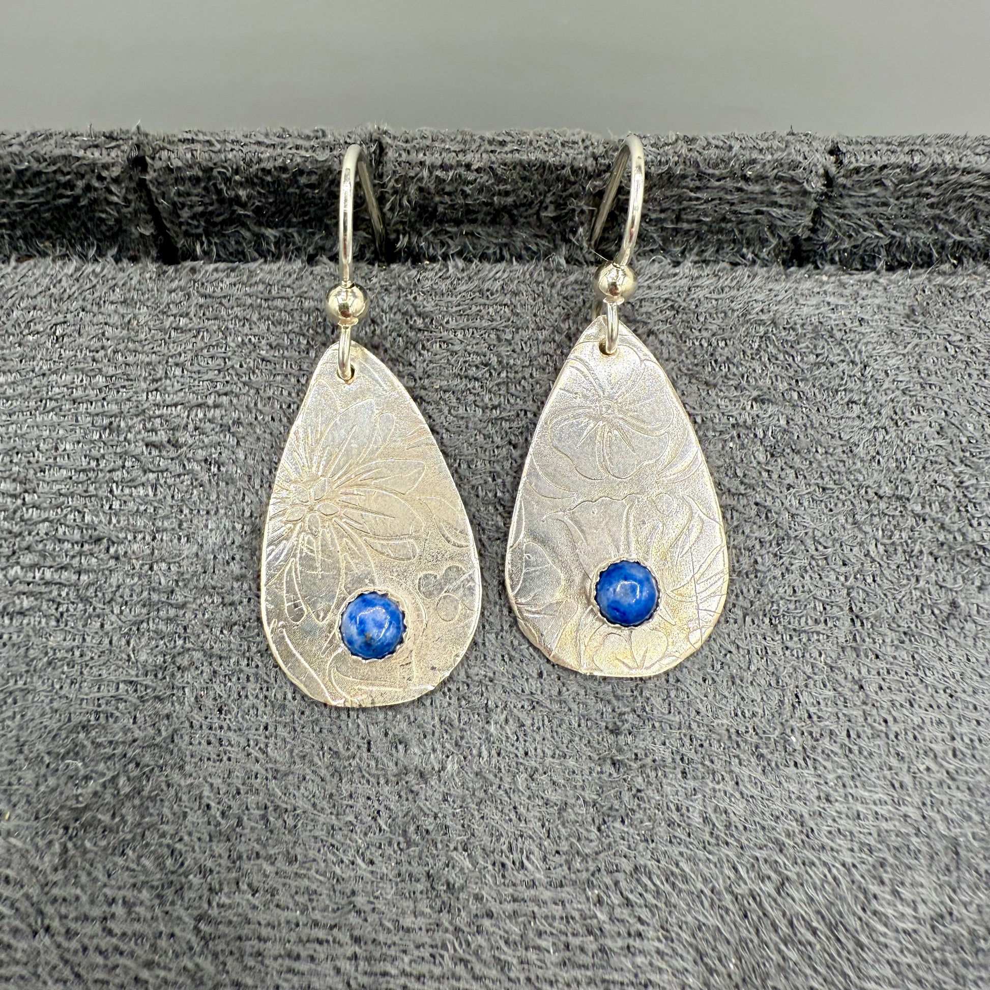 Denim Lapis Sterling Silver Earrings