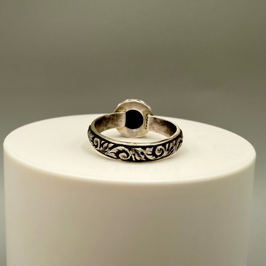 Faceted Lapis Lazuli Sterling Silver Ring