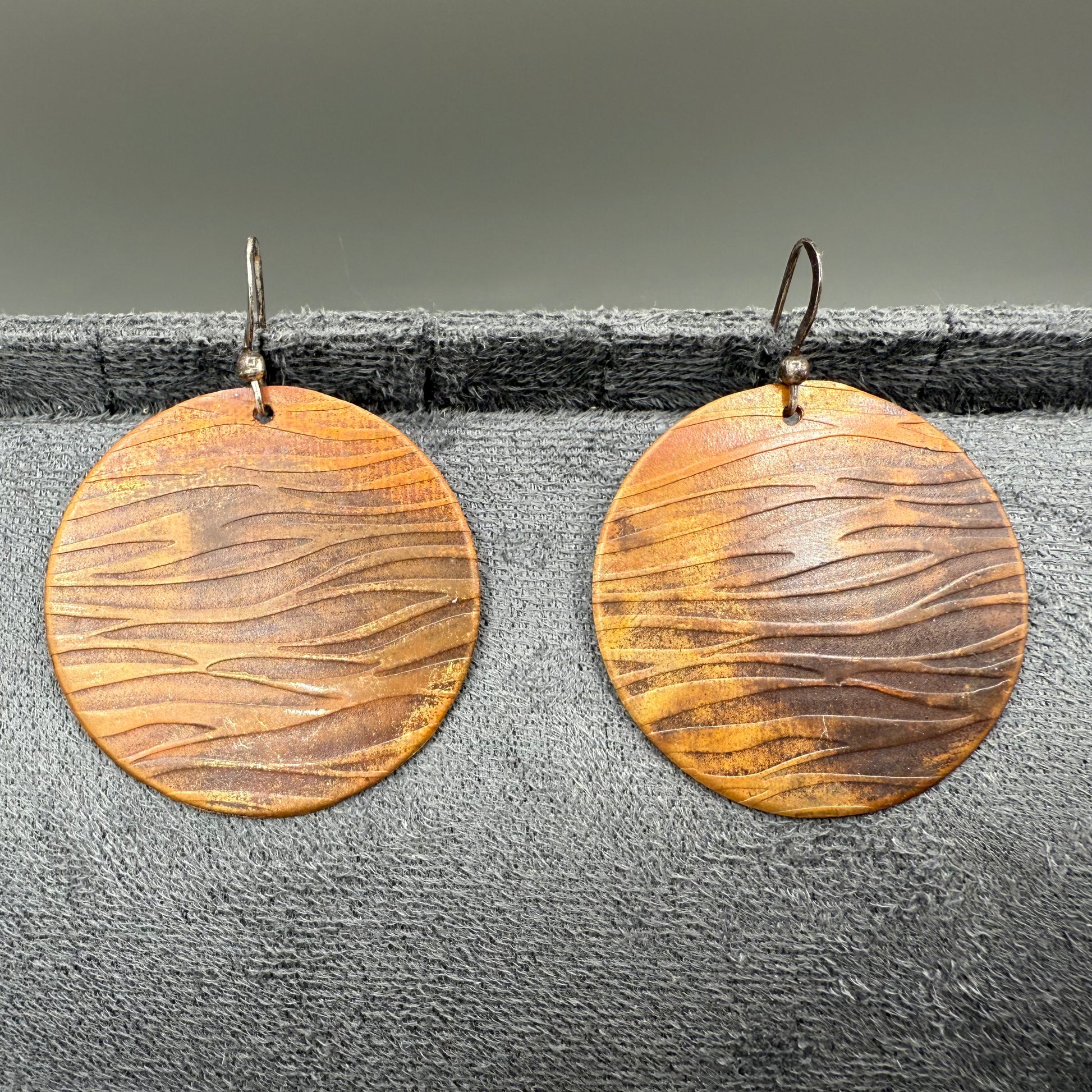 Round Copper Earrings