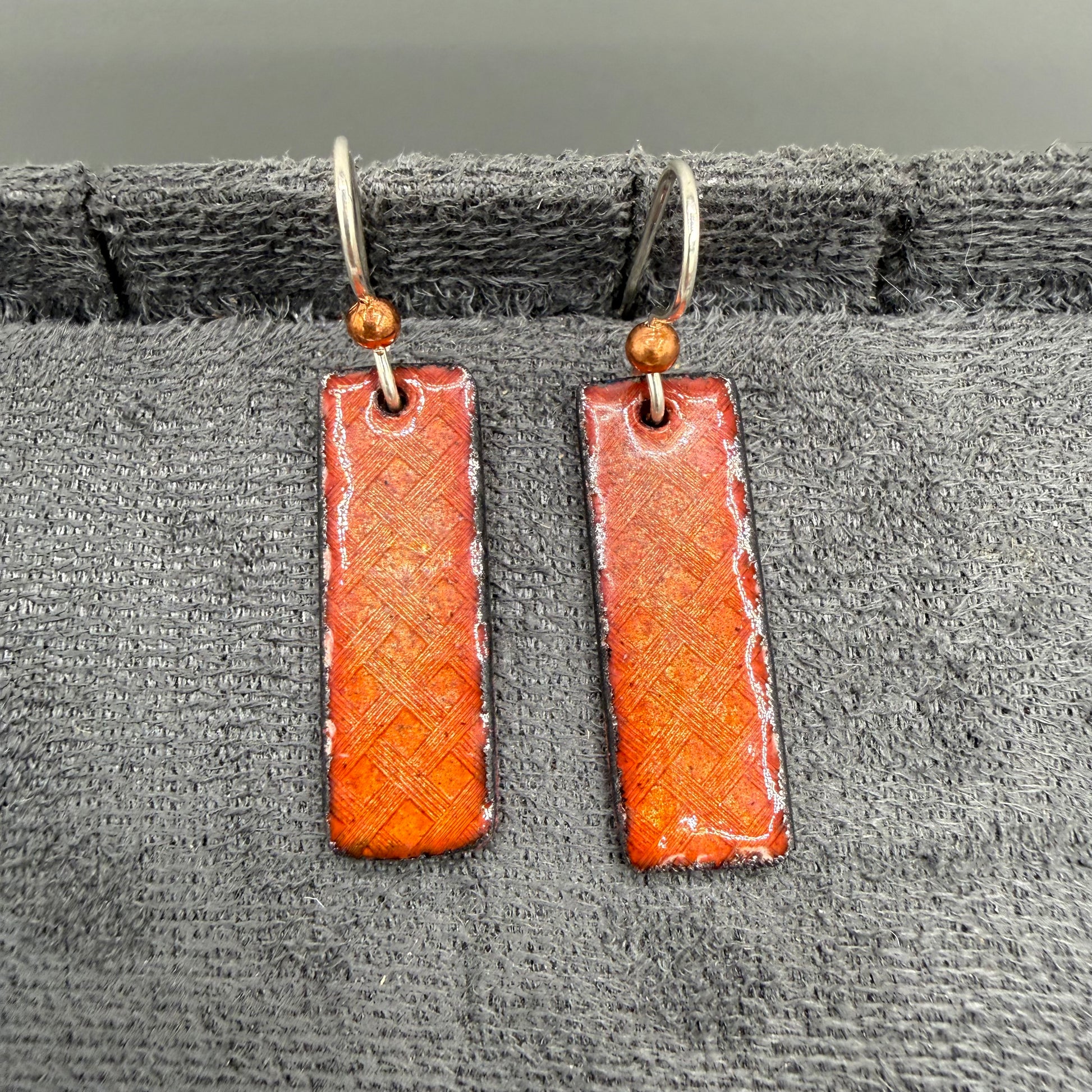 Enameled Copper Earrings
