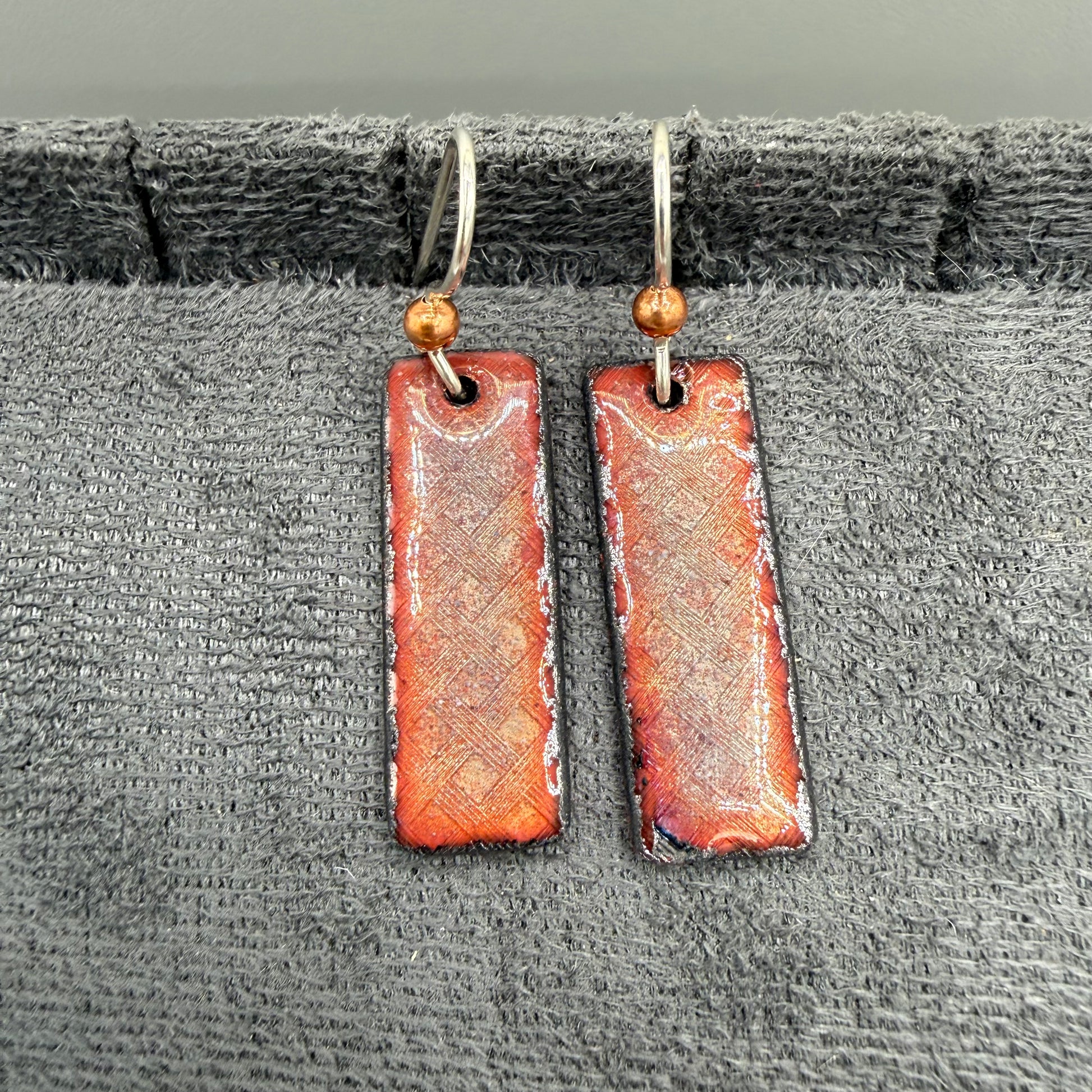 Enameled Copper Earrings