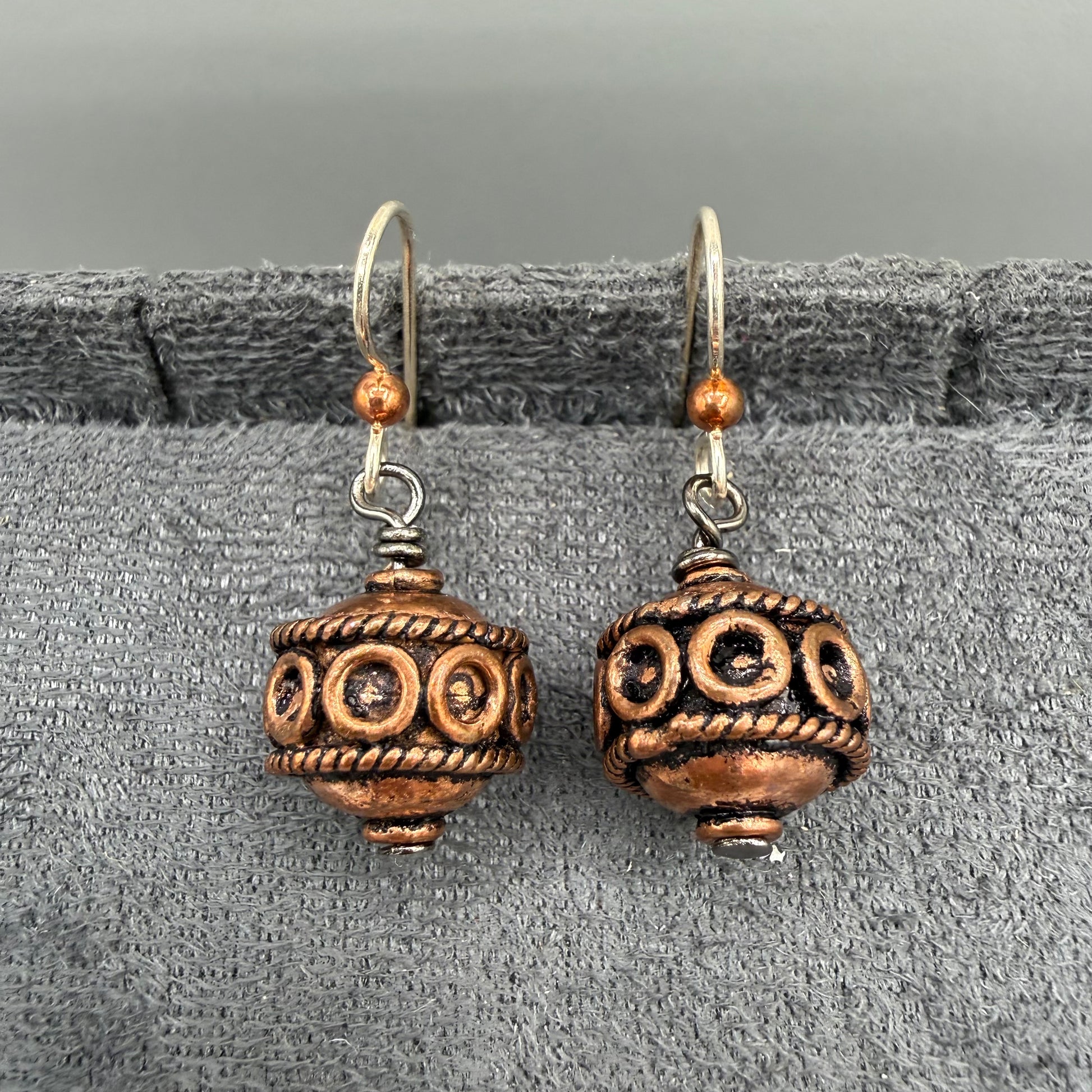 Bronze Bead Earrings