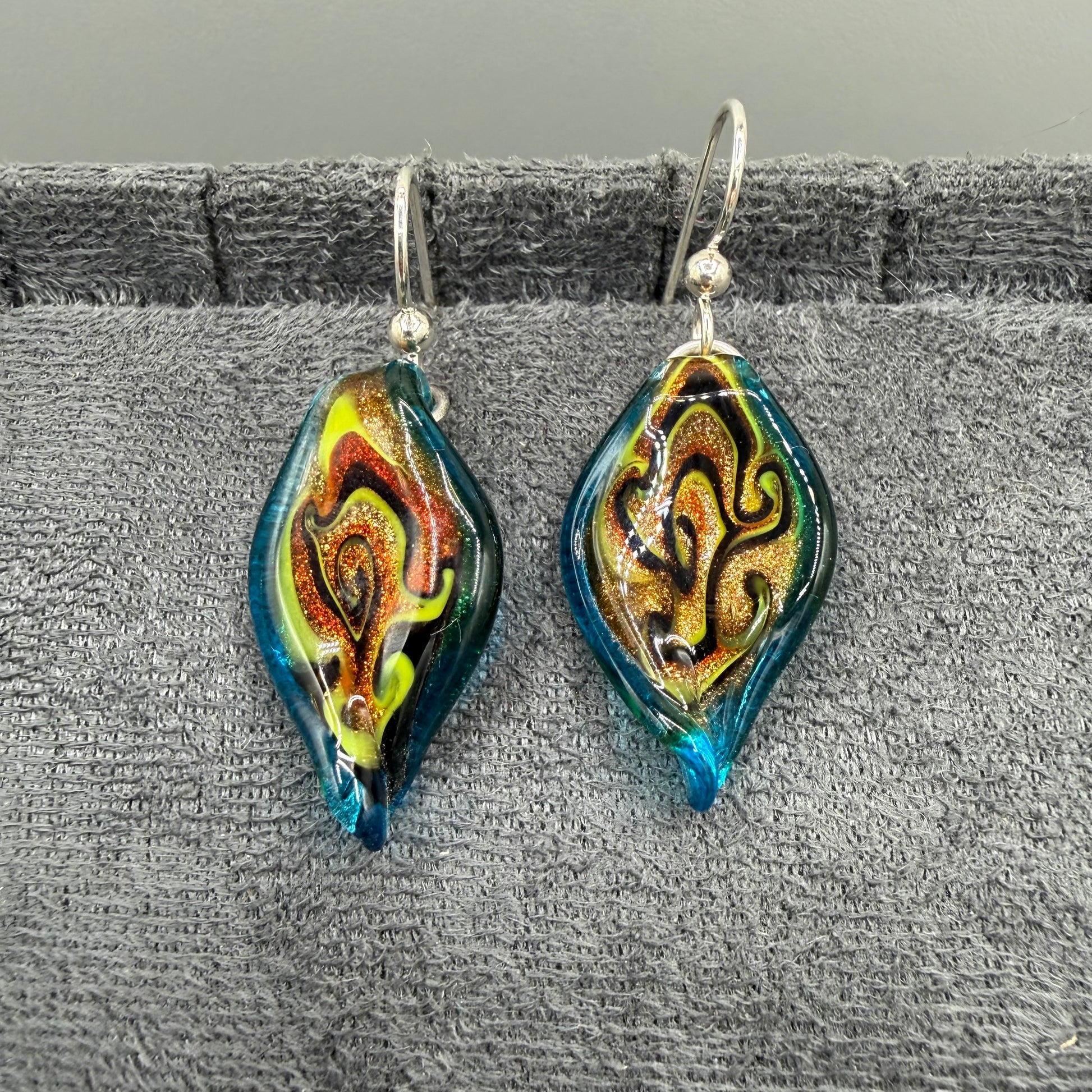 Colored Glass Earrings