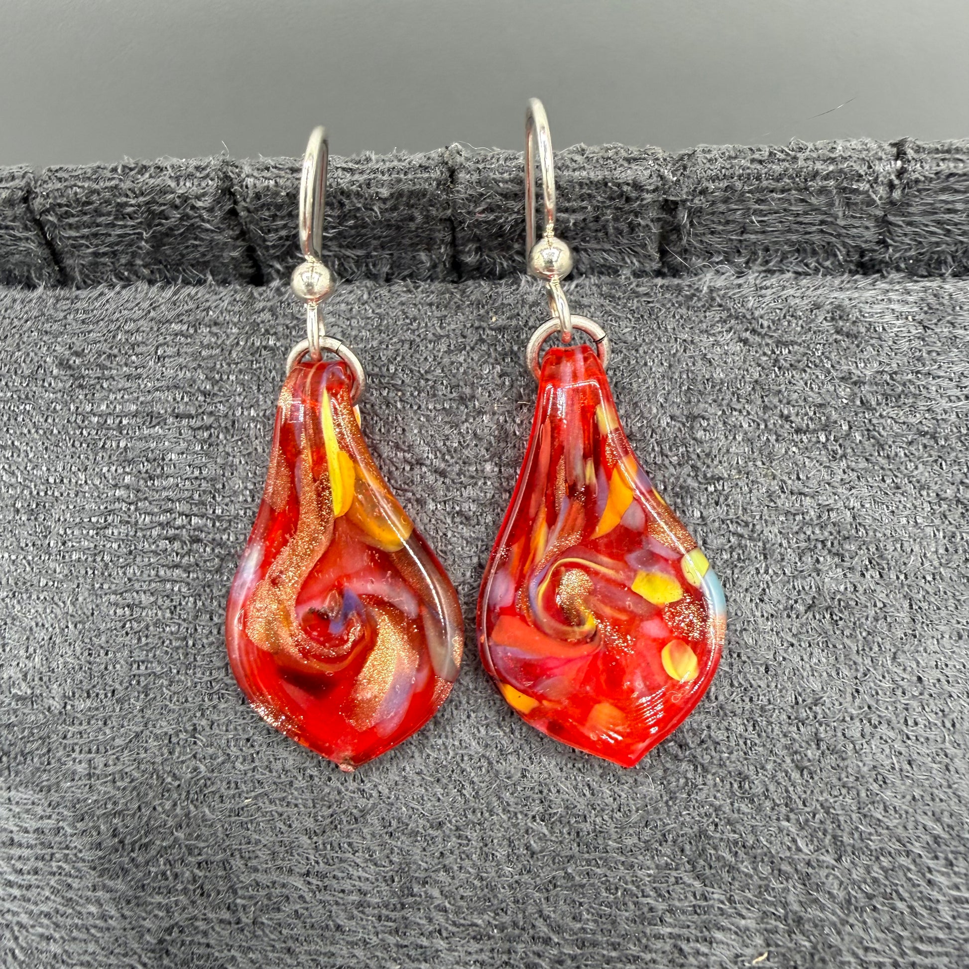 Colored Glass Earrings