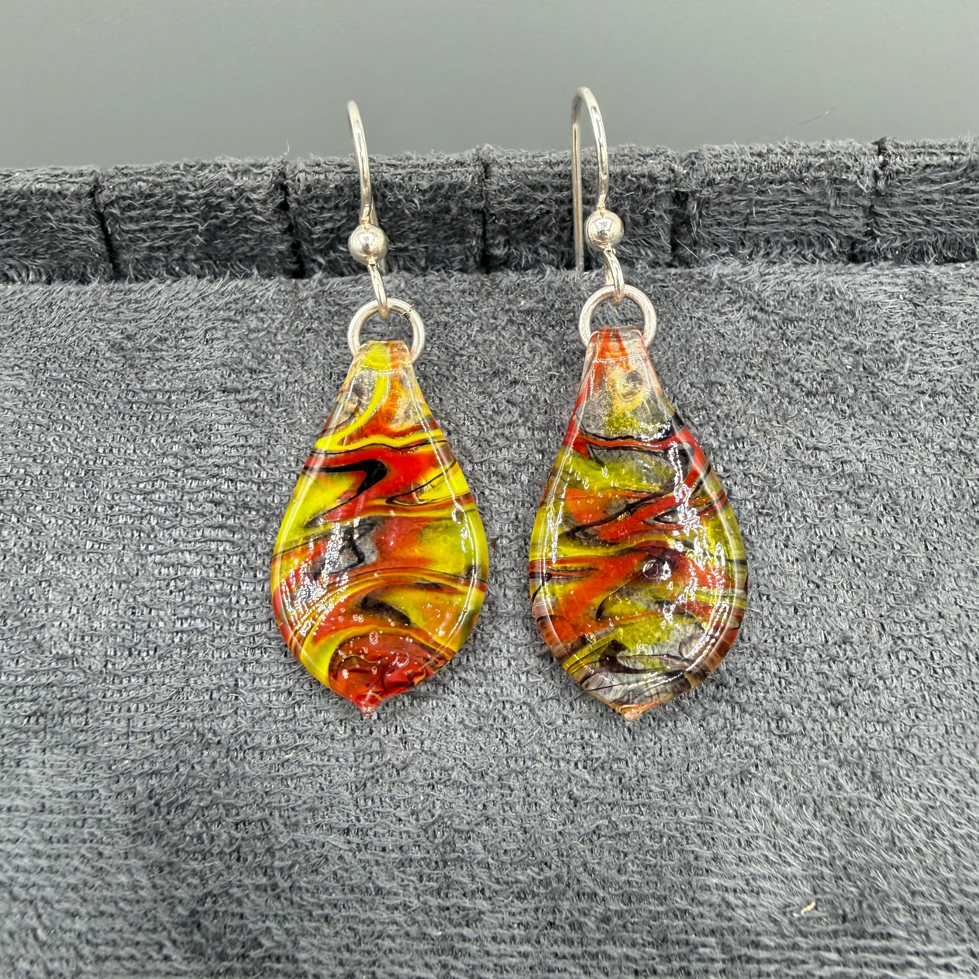 Colored Glass Earrings