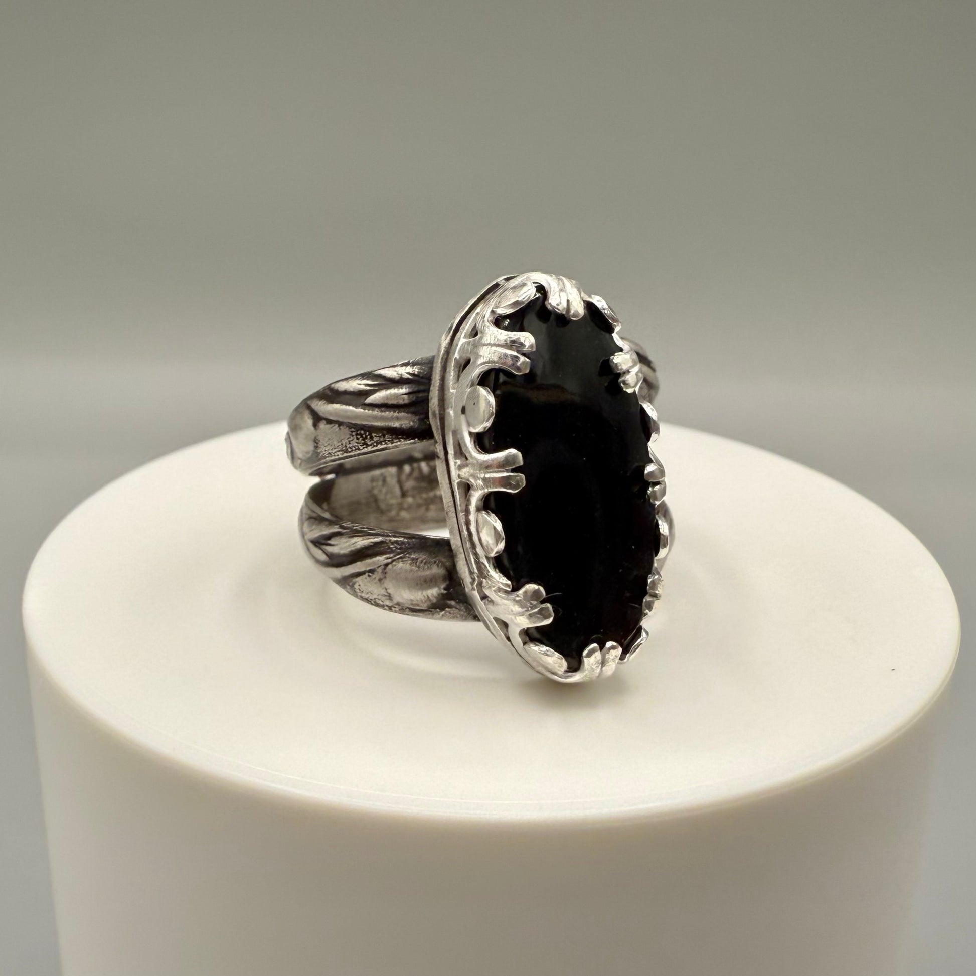 Black Labradorite Sterling Silver Ring